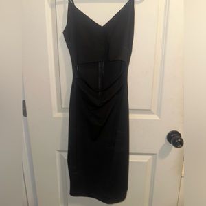 WOMENS BLACK BODYCON DRESS ABOVE KNEE